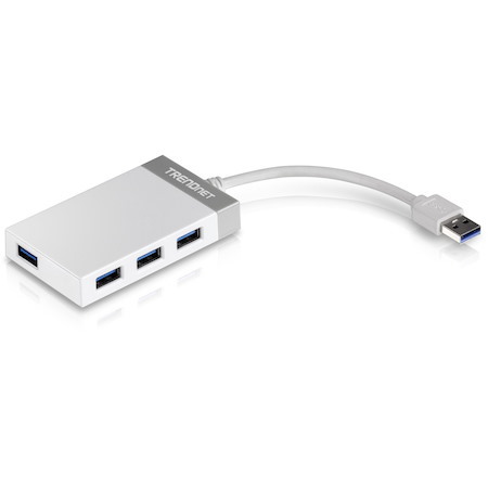 TRENDnet 4-Port USB 3.0 Compact Mini Hub with Built in USB 3.0 Cable, Plug & Play, Compatible with: Linux, Windows, Mac, Nintendo Switch, Backwards Compatible with USB 2.0, TU3-H4E
