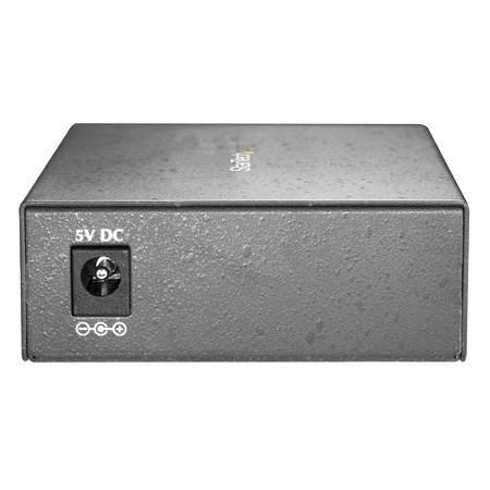 StarTech.com Single Mode SC Fiber Ethernet Media Converter - 1000BASE-LX Gigabit Fiber Optic to Copper Bridge - 10/100/1000 Network 10km