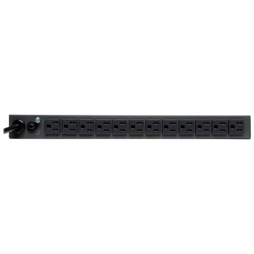 Eaton Tripp Lite Series 1.4kW Single-Phase Local Metered PDU, 120V Outlets (13 5-15R), 5-15P, 100-127V Input, 15 ft. (4.57 m) Cord, 1U Rack-Mount