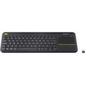 Logitech K400 Keyboard - Wireless Connectivity - USB Interface - TouchPad - Turkish - QWERTY Layout - Black