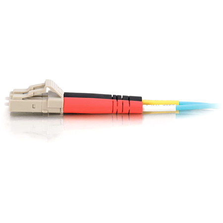 C2G 6.6ft (2m) LC-LC 10Gb 50/125 OM3 Duplex Multimode PVC Fiber Optic Cable - Aqua