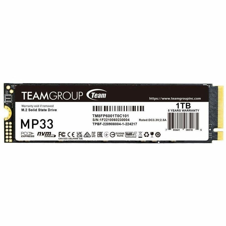 Team 1TB MP33 M.2 Pci-E Gen3.0 X4 Nvme 1.3
