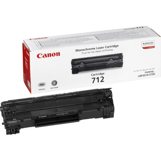 Canon 712 Original Laser Toner Cartridge - Black - 1 Pack