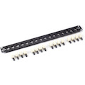Black Box Connect Fiber Patch Panel Kit - (16) Simplex ST Adapters