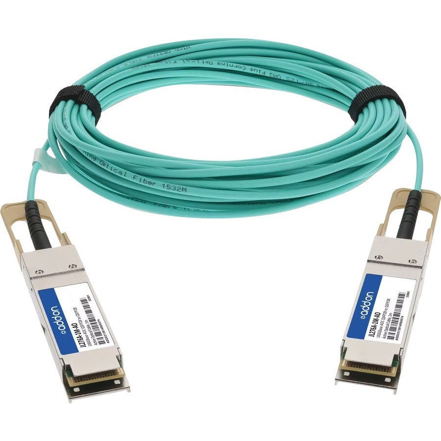 AddOn HP&reg; JL276A-1M Compatible TAA Compliant 100GBase-AOC QSFP28 to QSFP28 Active Optical Cable (850nm, MMF, 1m)