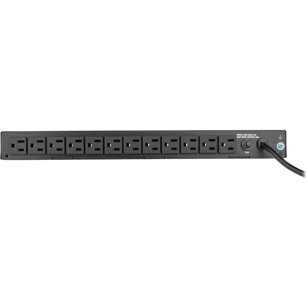 Tripp Lite by Eaton 24 10/100/1000Mbps Port Gigabit L2 Web-Smart Managed PoE+ Switch, 240W; 2 Dedicated SFP Gigabit Slots, 52 Gbps, 12-Outlet 120V PDU