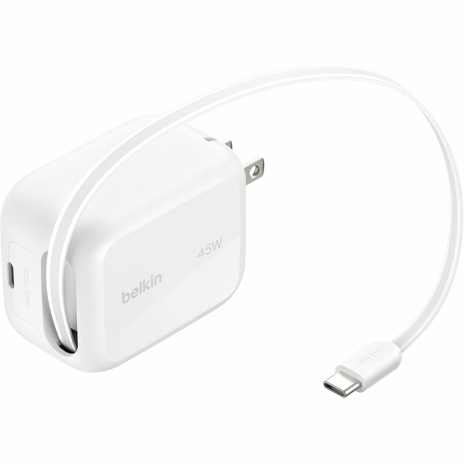 Belkin 45W 2C Wall CHGR W Retractable