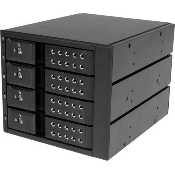 StarTech.com 4 Bay Aluminum Trayless Hot Swap Mobile Rack Backplane for 3.5in SAS II/SATA III - 6 Gbps HDD