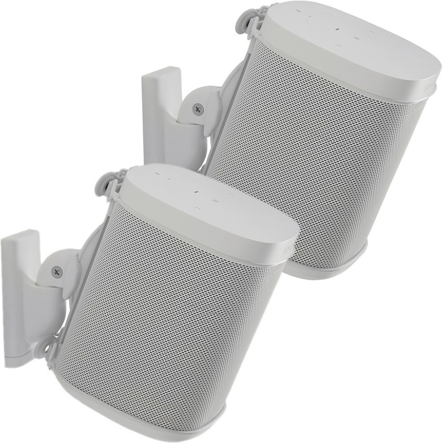 Sanus WSWM22-W* | White Tilt Wall Mounts For Sonos One Sonos One SL Play: 1 Play: 3 (One Pair)