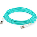 AddOn 60m LC to LC Aqua OM4 Duplex OFNR (Riser-Rated) Fiber Patch Cable