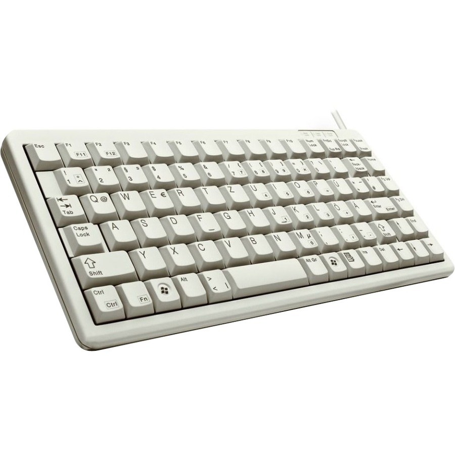 CHERRY G84-4100 Toetsenbord - Compact - Kabel Verbinding - USB, PS/2 Interface - Duits - Lichtgrijs