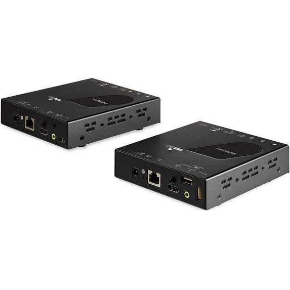 StarTech.com HDMI KVM Extender over IP Network - 4K 30Hz HDMI and USB over IP LAN or Cat5e/Cat6 Ethernet (100m/330ft) - Remote KVM Console