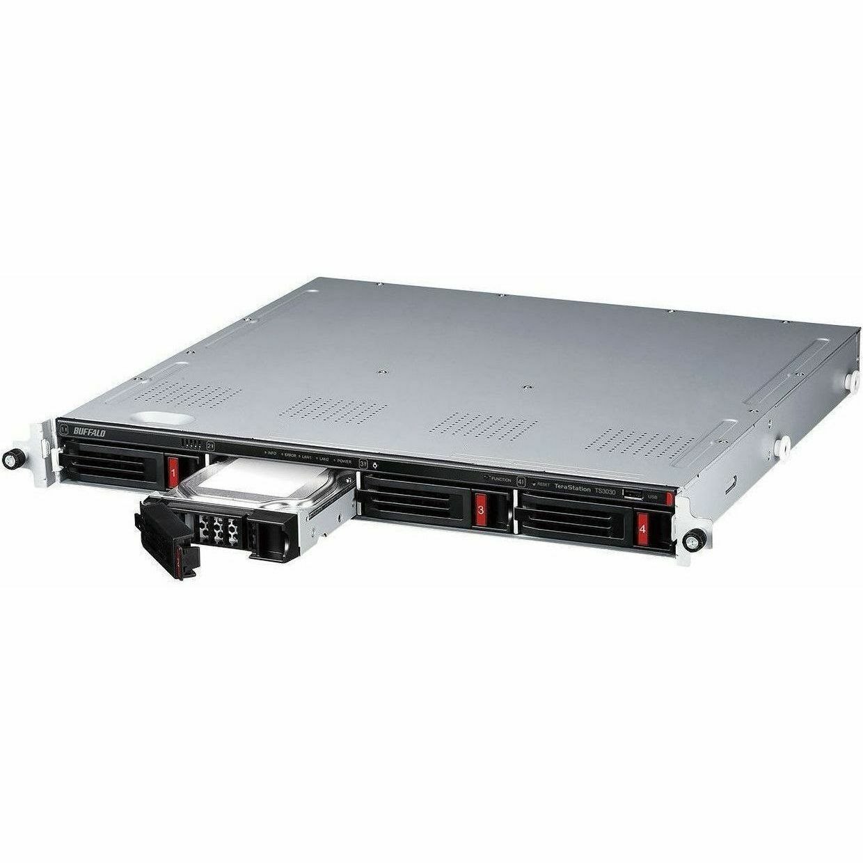 BUFFALO TeraStation 3430RN 4-Bay Secure SMB Rackmount NAS 4TB (2x2TB) with Hard Drives Included