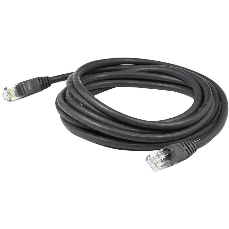 AddOn 100ft Black CAT 6 PVC Ethernet Cable Snagless Bubble Boot RJ-45 M/M
