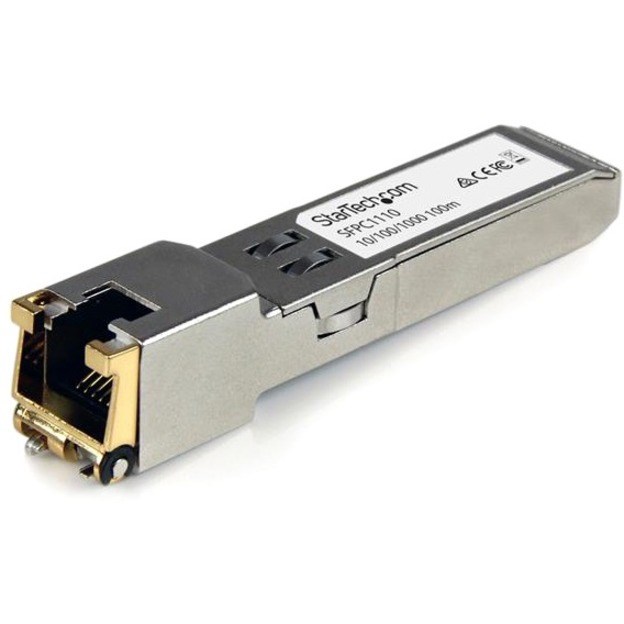 StarTech.com Cisco SFP-GE-T Compatible SFP Module - 1000BASE-T - 10/100/1000 Mbps SFP to RJ45 Cat6/Cat5e Transceiver - 100m