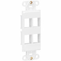 Eaton Tripp Lite Series Center Plate Insert, Decora Style - Vertical, 4 Ports, TAA