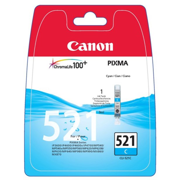 Canon CLI-521C Original Inkjet Ink Cartridge - Cyan Pack