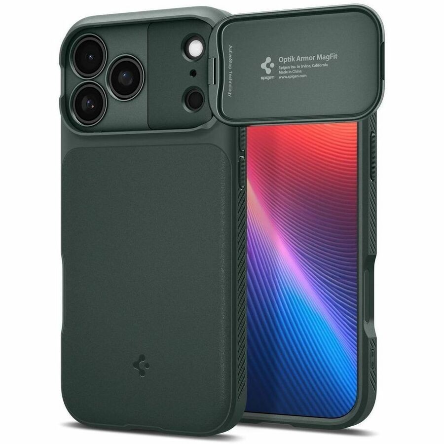 Spigen Optik Armor Case voor Apple iPhone 17 Pro Max Smartphone - Groen