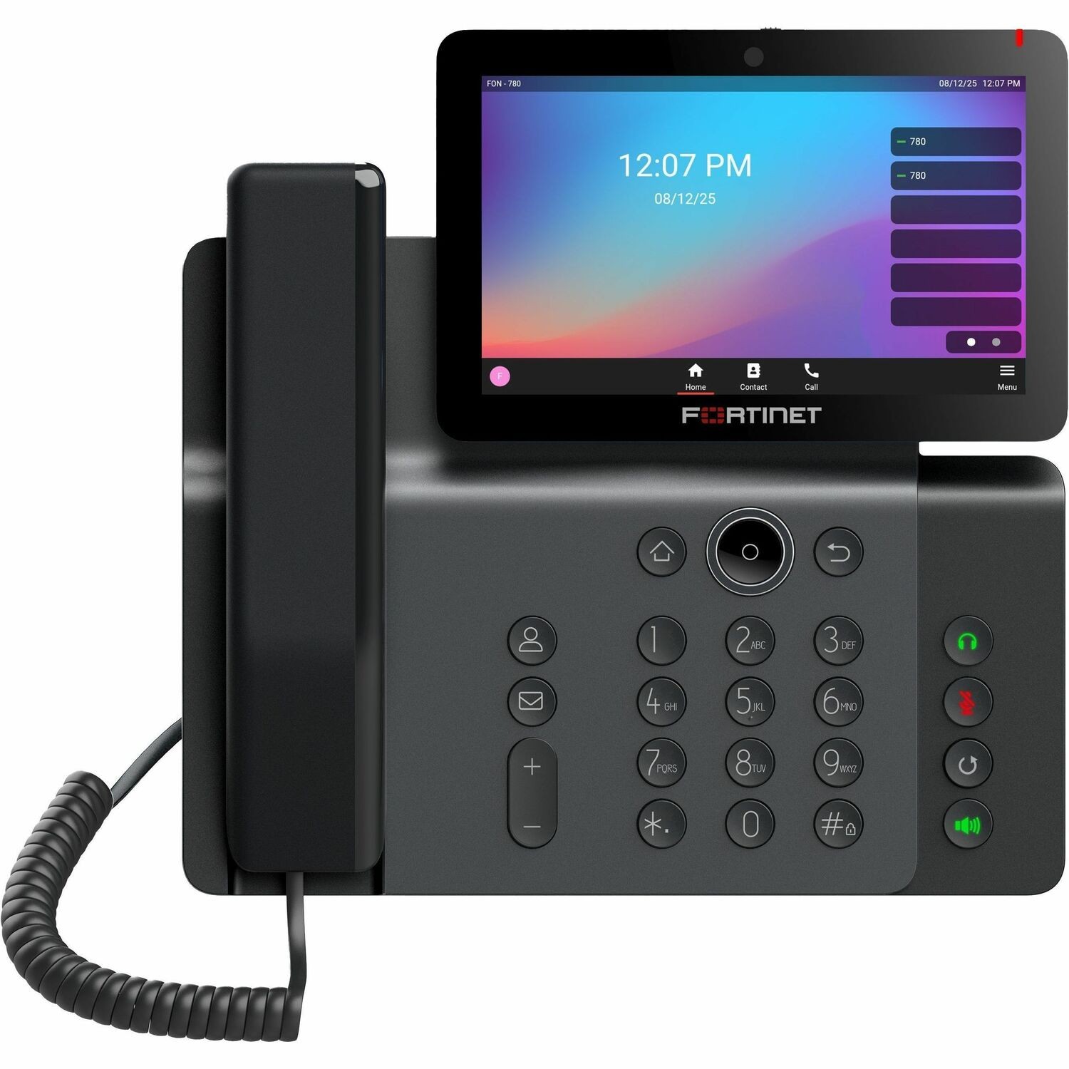 Fortinet FortiFone FON-780B IP Phone - Corded - Corded/Cordless - Bluetooth, Wi-Fi - Built-in Camera - Desktop