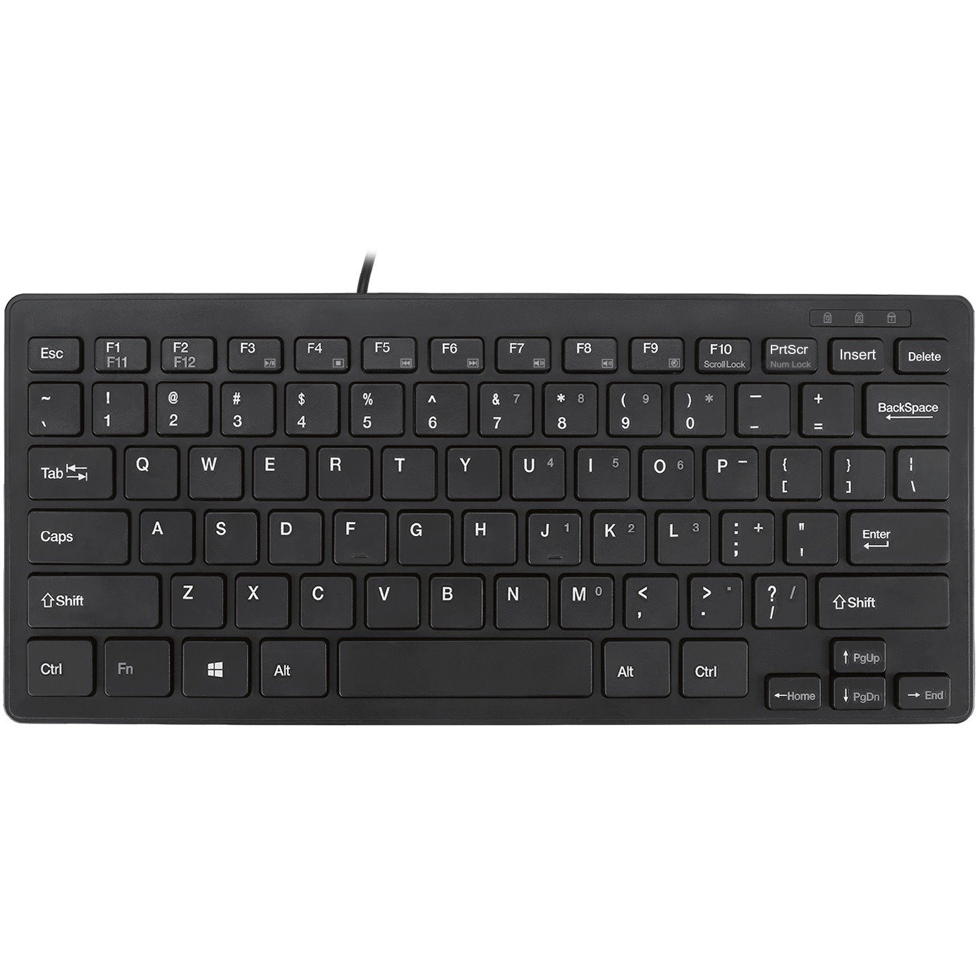 Adesso SlimTouch AKB-111UB Keyboard - Cable Connectivity - USB Interface - English (US) - Black