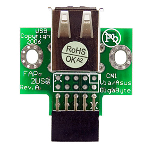 StarTech.com 2 Port USB Motherboard Header Adapter - USB A to USB 10 Pin Header F/F