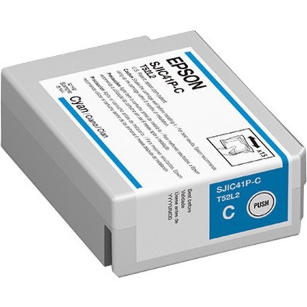 Epson SJIC41P-C Original Inkjet Ink Cartridge - Blister Pack - Cyan - 1 Pack