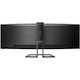 Philips Brilliance 499P9H 49" Class Webcam Dual Quad HD (DQHD) Curved Screen LCD Monitor - 32:9 - Textured Black