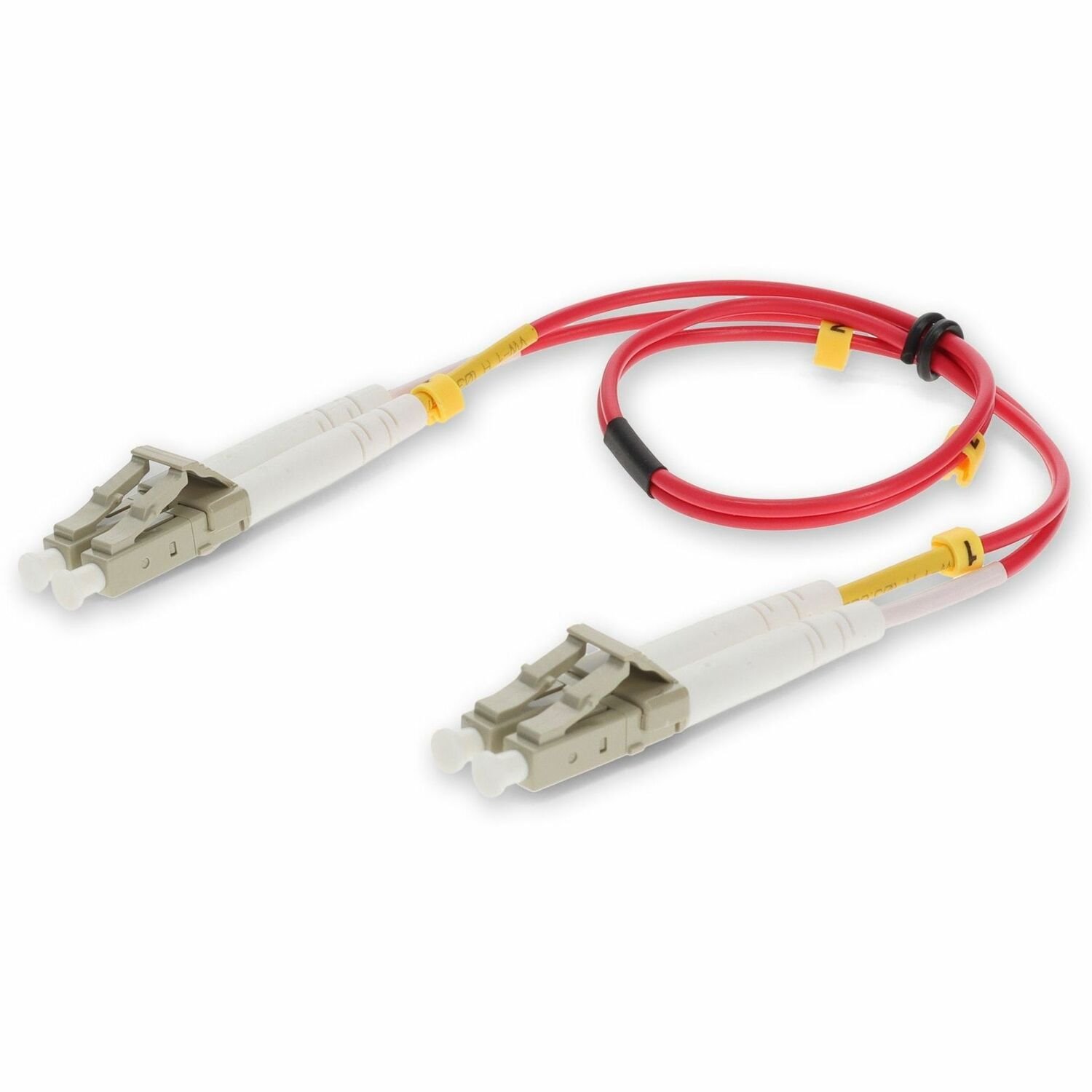 AddOn 3m LC to LC Red OM4 Duplex OFNP (Plenum-Rated) Fiber Patch Cable