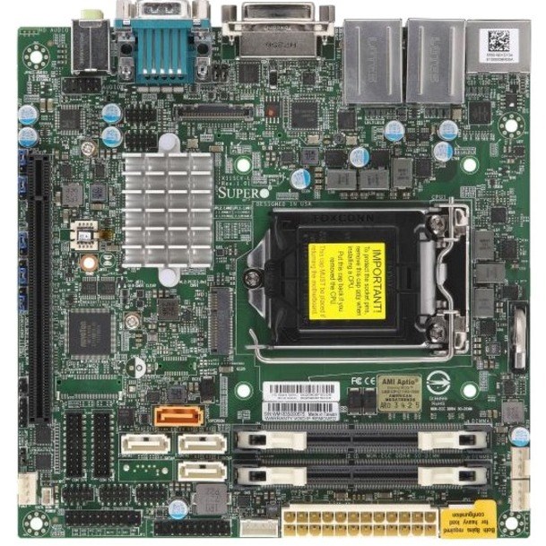 Supermicro X11SCV-L Desktop Motherboard - Intel H310 Chipset - Socket H4 LGA-1151 - Mini ITX