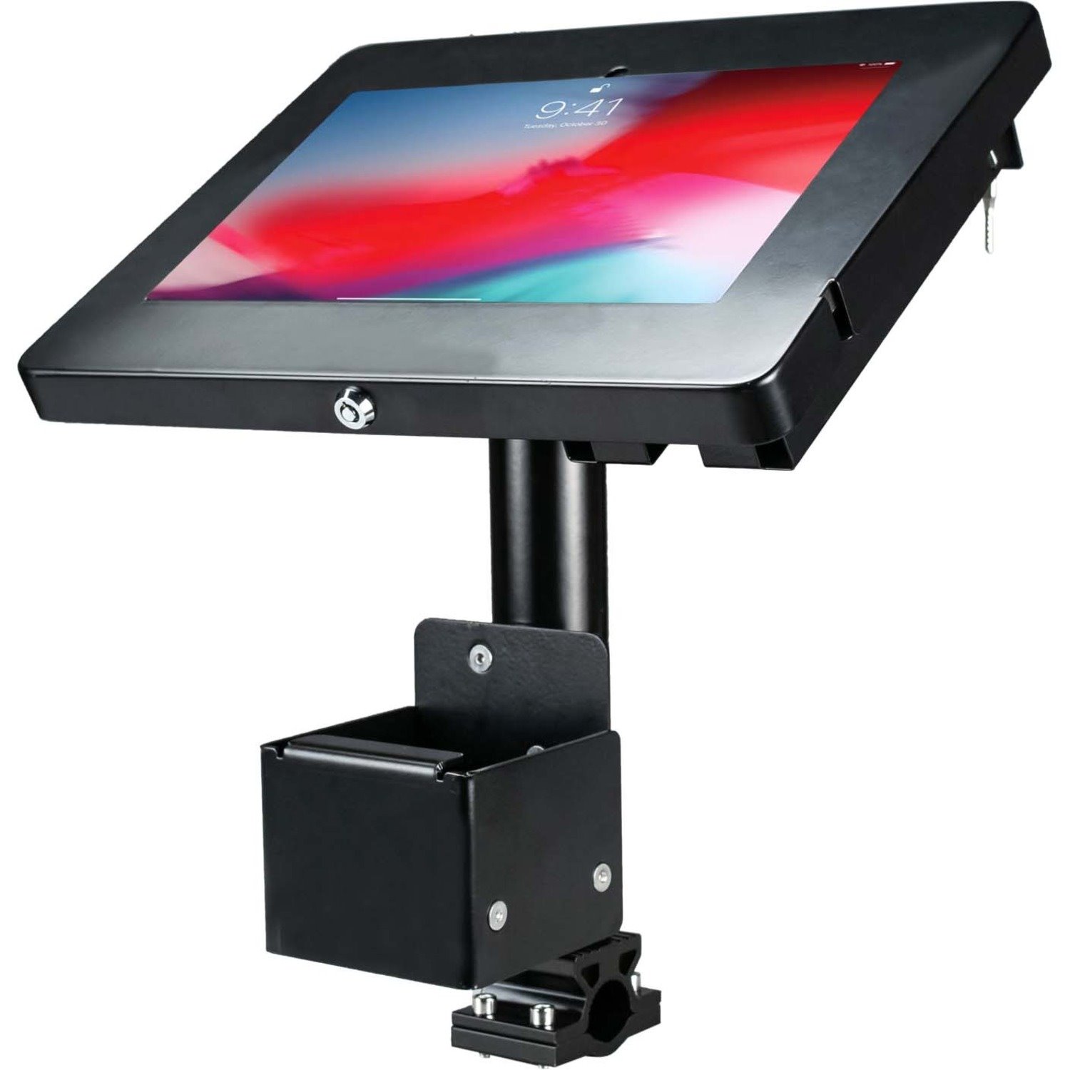 CTA Digital Cart-Grip Security Mount with Accessory Compartments for iPad