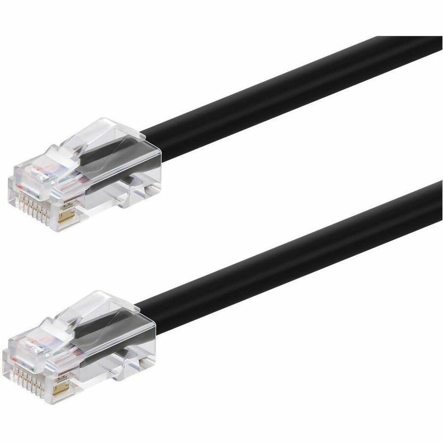 Monoprice Cat6a 0.5FT Black Patch Cable, 26Awg, 10G, Bare Copper Conductor, Gold