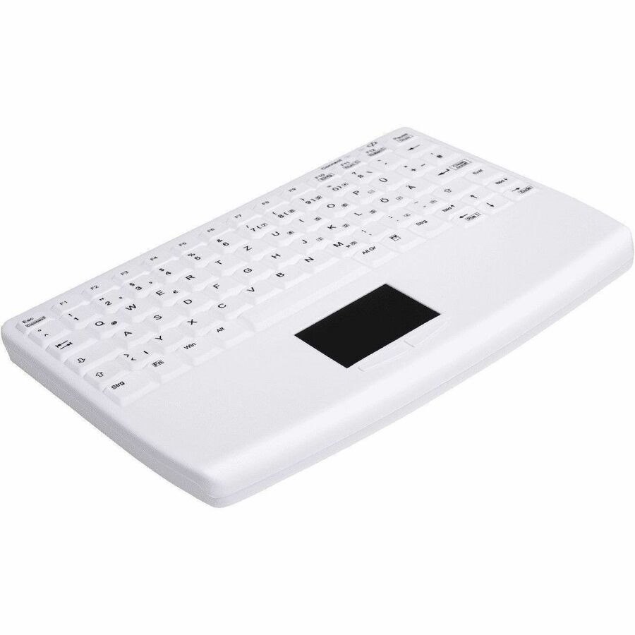 Active Key Keyboard - Wireless Connectivity - USB Type A Interface - TouchPad - German - White