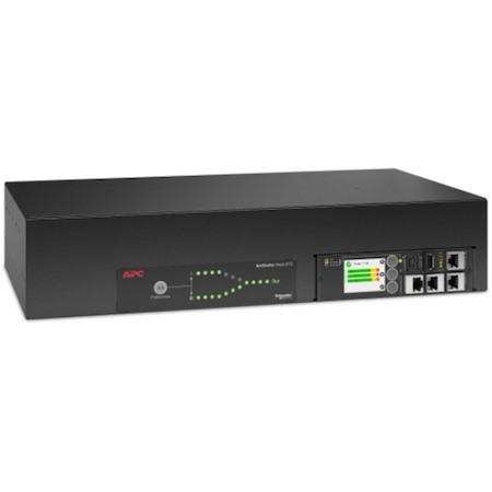APC NetShelter Rack Automatic Transfer Switch, 2U, 30A, 120V, 2 L5-30P IN, 16 5-20R OUT, 50/60Hz