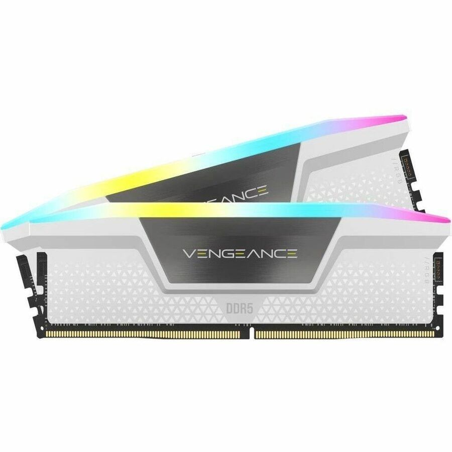 Corsair VENGEANCE RGB 32GB (2x16GB) DDR5 DRAM 5200MT/s CL40 Memory Kit - White