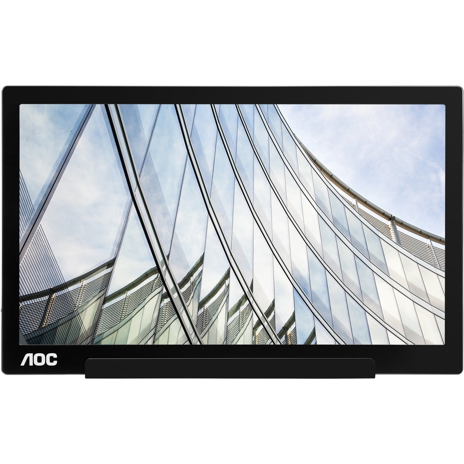 AOC I1601C 16" Class Full HD LCD Monitor - 16:9 - Black, Silver