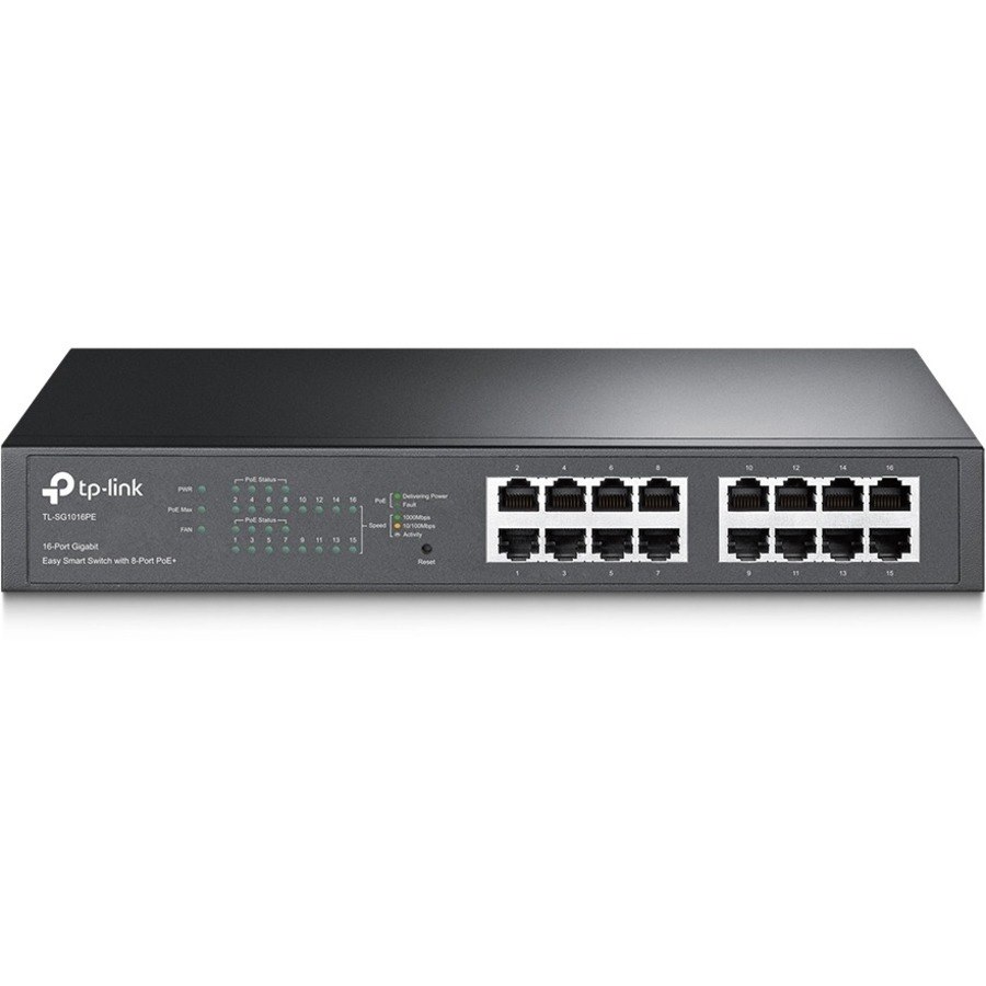 TP-Link TL-SG1016PE 16 Poorten Beheer mogelijk Ethernetswitch - Gigabit Ethernet - 10/100/1000Base-T