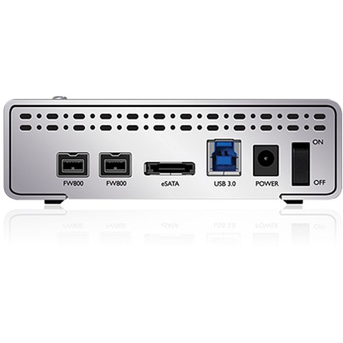 Sans Digital MobileSTOR MS1CT+ Drive Enclosure - FireWire/i.LINK 800, eSATA, USB 3.0 Host Interface External - Silver