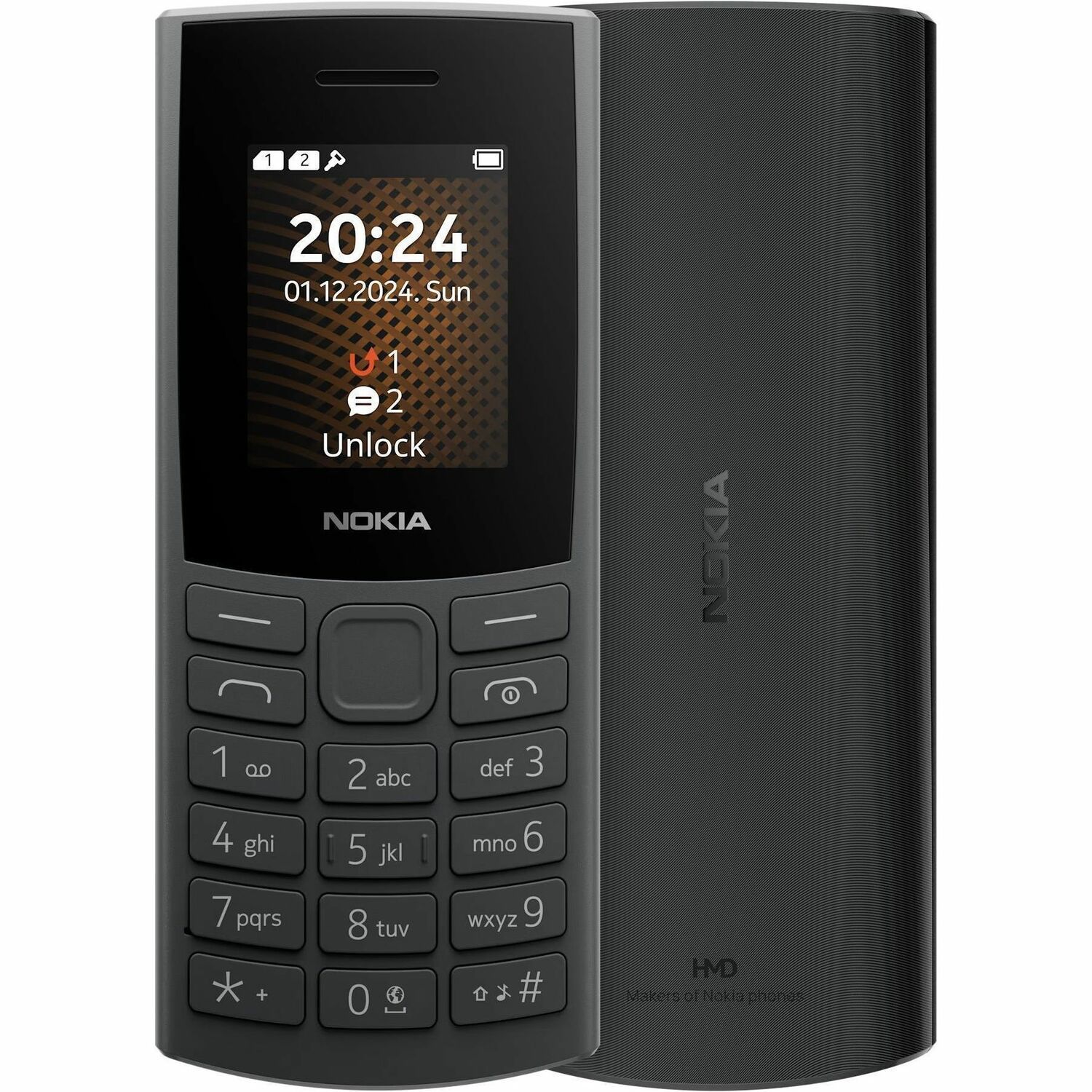 Nokia 105 4G (2023) 128 MB Mobiele telefoon - 4,6 cm (1,8") LCD QQVGA 120 x 160 - 48 MB RAM - 4G - Zwart