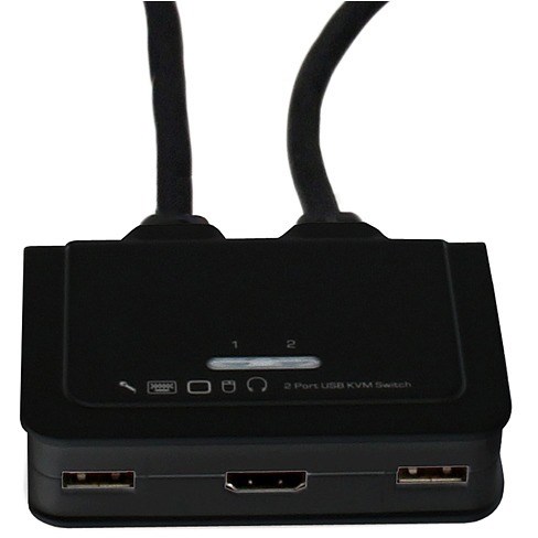 StarTech.com 2 Port USB HDMI Cable KVM Switch with Audio and Remote Switch - USB Powered