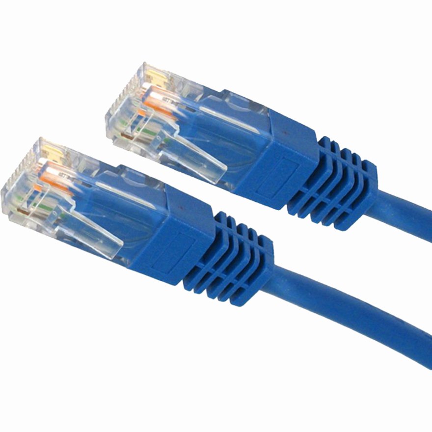 4XEM 35FT Cat5e Molded RJ45 UTP Network Patch Cable (Blue)