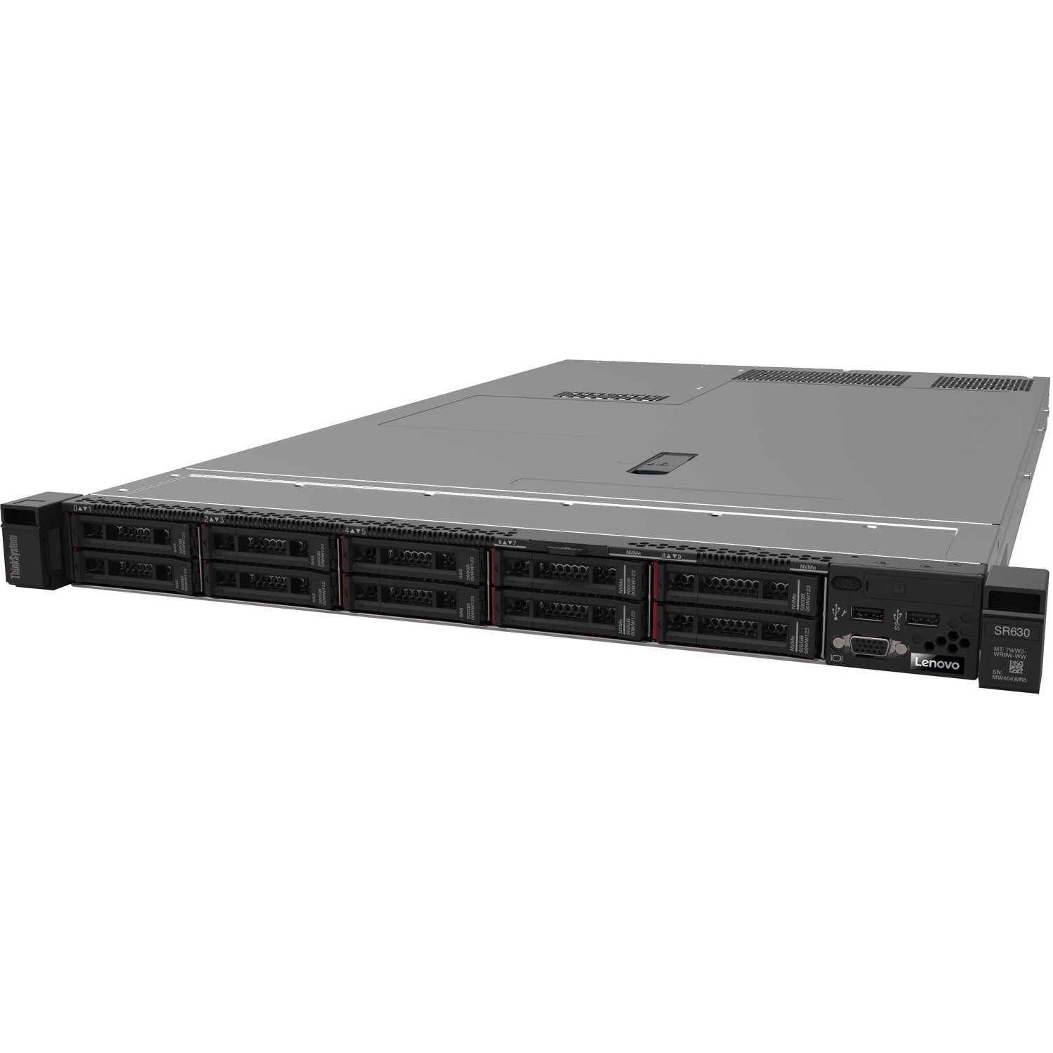 Lenovo ThinkSystem SR630 7X02A0BNAU 1U Rack Server - 1 Xeon Silver 4215 2.50 GHz - 16 GB RAM - Serial ATA/600, 12Gb/s SAS Controller