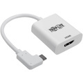 Eaton Tripp Lite Series USB-C to HDMI Adapter (M/F) 4K 60 Hz, HDCP 2.2, Right-Angle USB-C, White