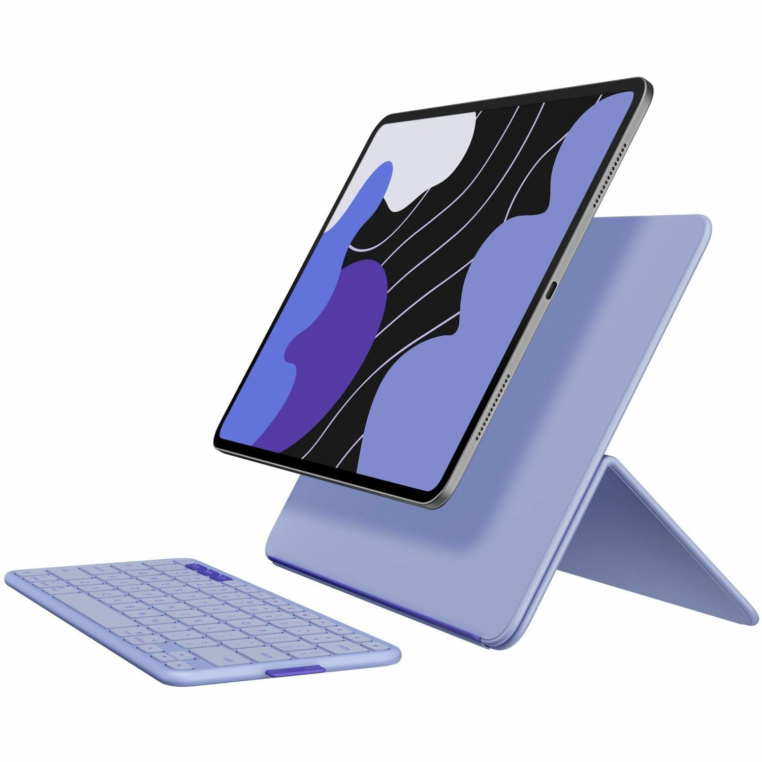 Logitech Flip Folio Keyboard/Cover Case (Folio) for 13" Apple iPad Pro 13 (2024), iPad Air 13 (2024), iPad Air 13 (2025) Tablet - English Keyboard - Lilac