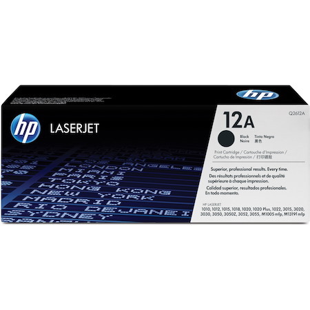 HP 12A (Q2612A) Original Standard Yield Laser Toner Cartridge - Single Pack - Black - 1 Each