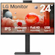 LG 24BA850-B 24" Class Webcam Full HD LCD Monitor - 16:9 - Textured Black