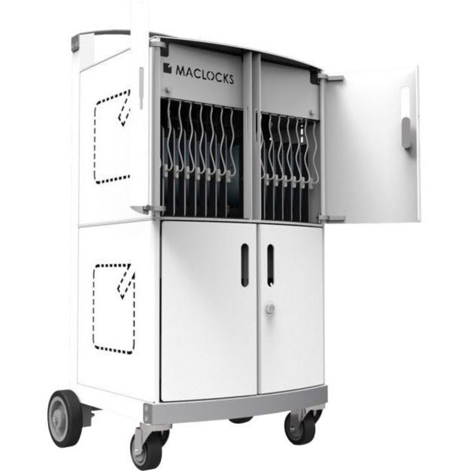 Compulocks CartiPad Tablet / Laptop Charging Rolling Cart 32 Devices EU Power Plug