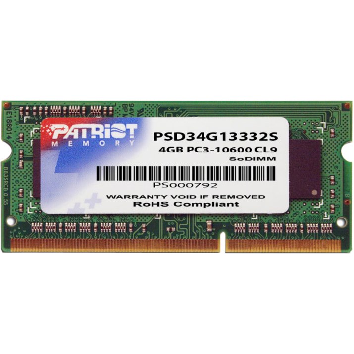 Patriot Memory 4GB PC3-10600 (1333MHz) SODIMM