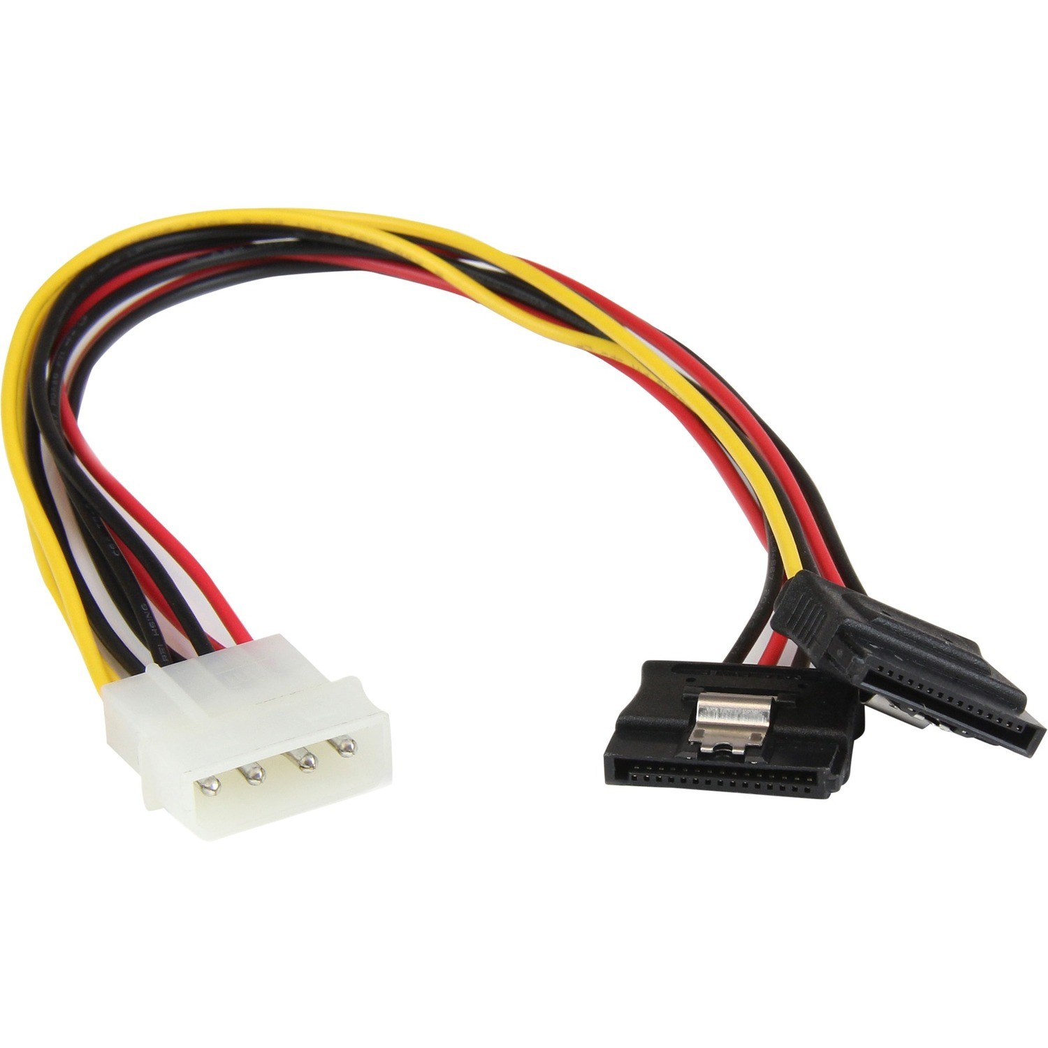 STARTECH.COM 12IN LP4 TO 2X LATCHING SATA POWER Y CABLE SPLITTER ADAPTER - 4 PIN LP4 TO DU
