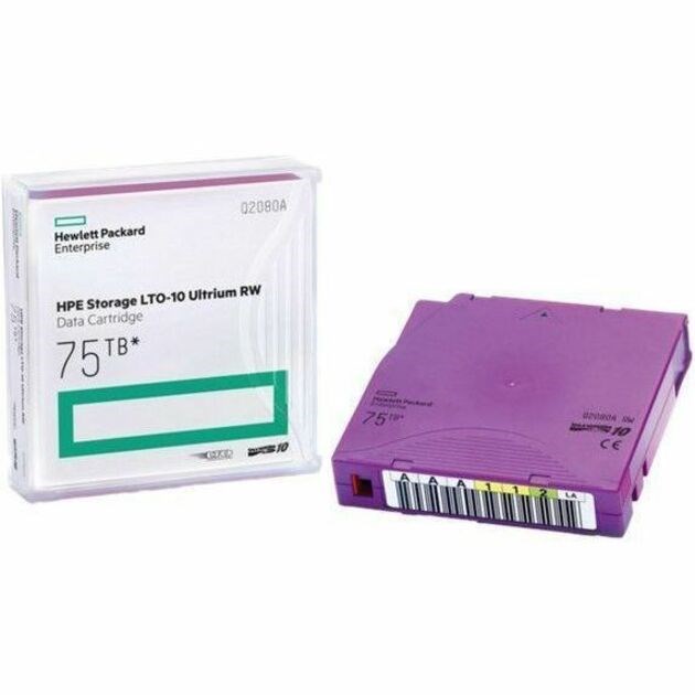 HPE Storage LTO-10 Ultrium 75TB RW Custom Labeled 20 Data Cartridges with Cases
