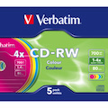 Verbatim DataLifePlus CD Rewritable Media - CD-RW - 4x - 700 MB - 5